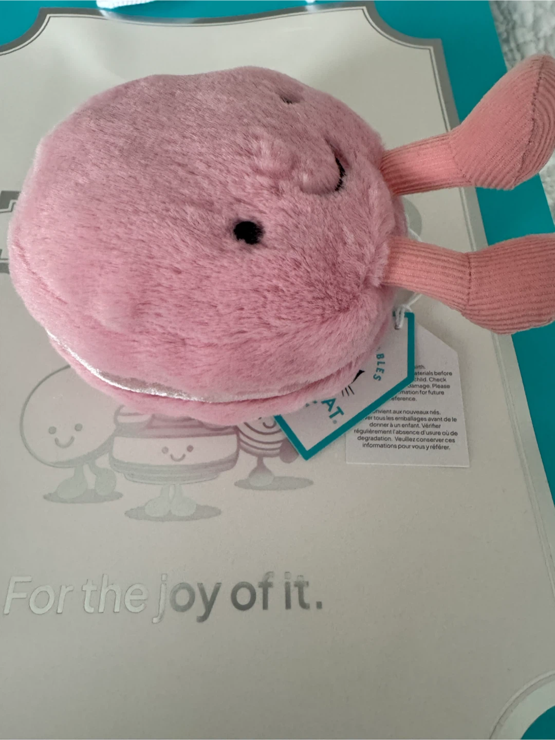 Jellycat macaron plush pink  Toy from Paris nwt - photo 2
