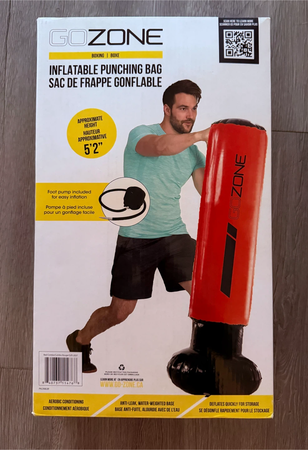 GoZone Inflatable Punching Bag - Approx. 5'2"