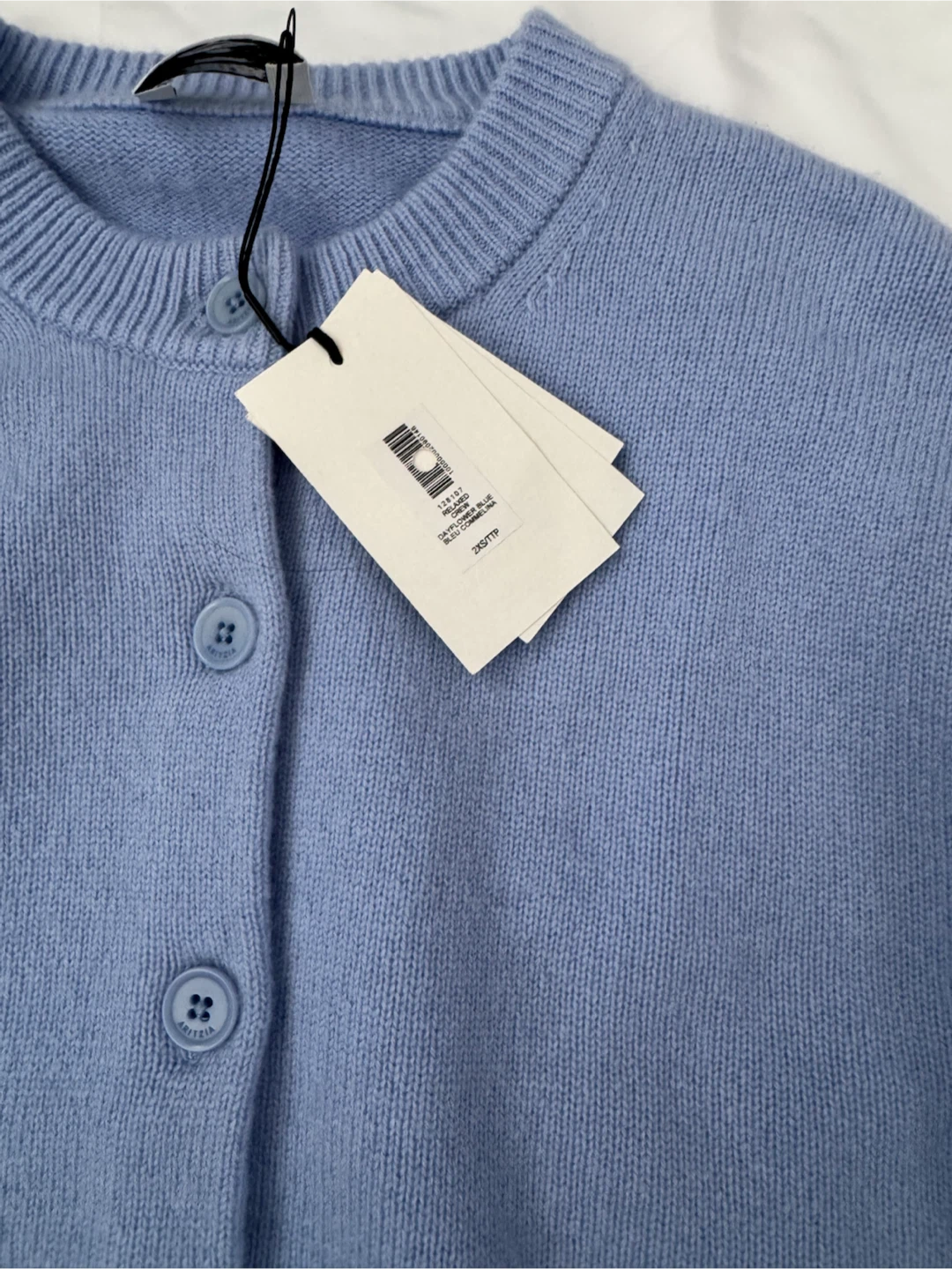 ARITZIA Cashmere Cardigan 2XS Sky Blue - photo 2