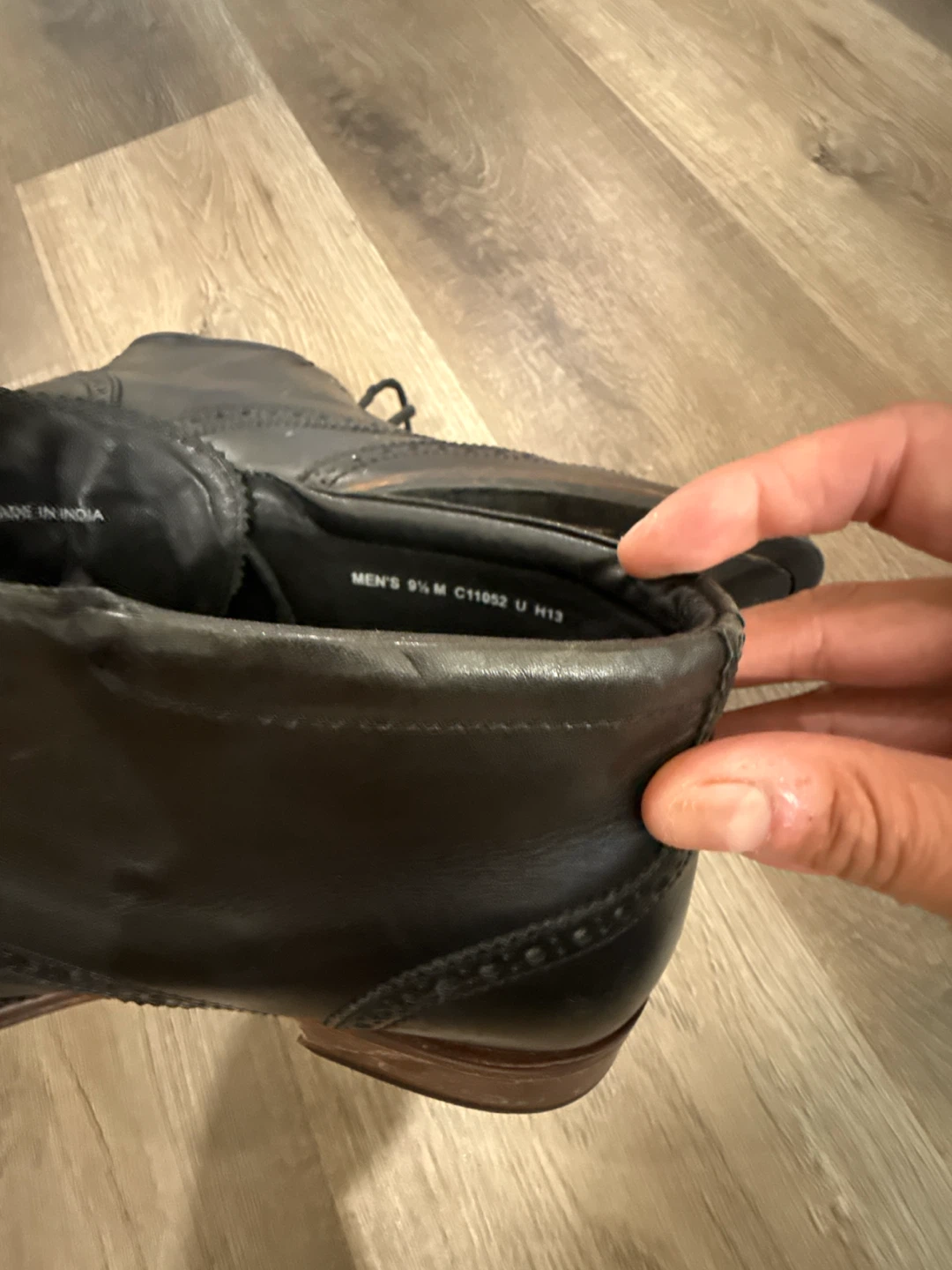 Cole Haan Black Leather Wingtip Ankle Boots - photo 4