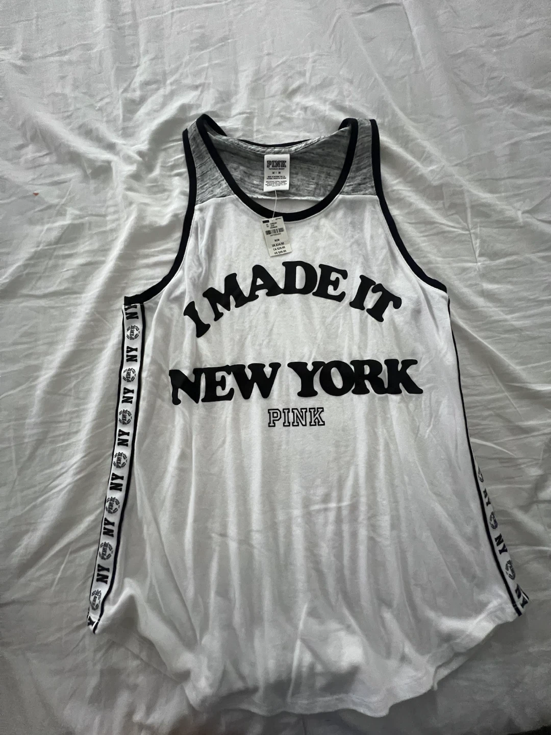 Victoria's Secret PINK "I Made It New York" Tank Top M