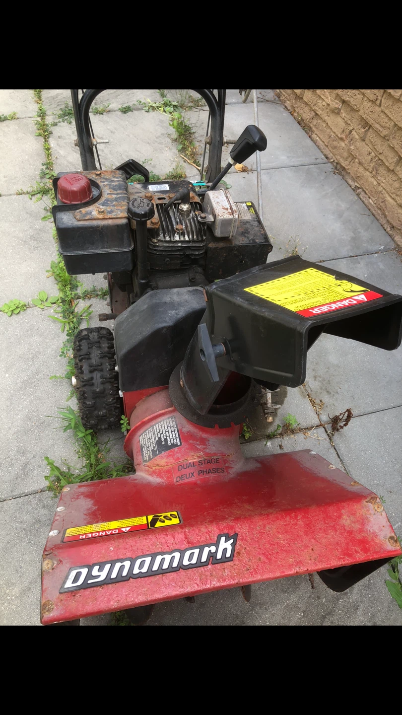 Dynamark Two-Stage Snowblower. As is - photo 2