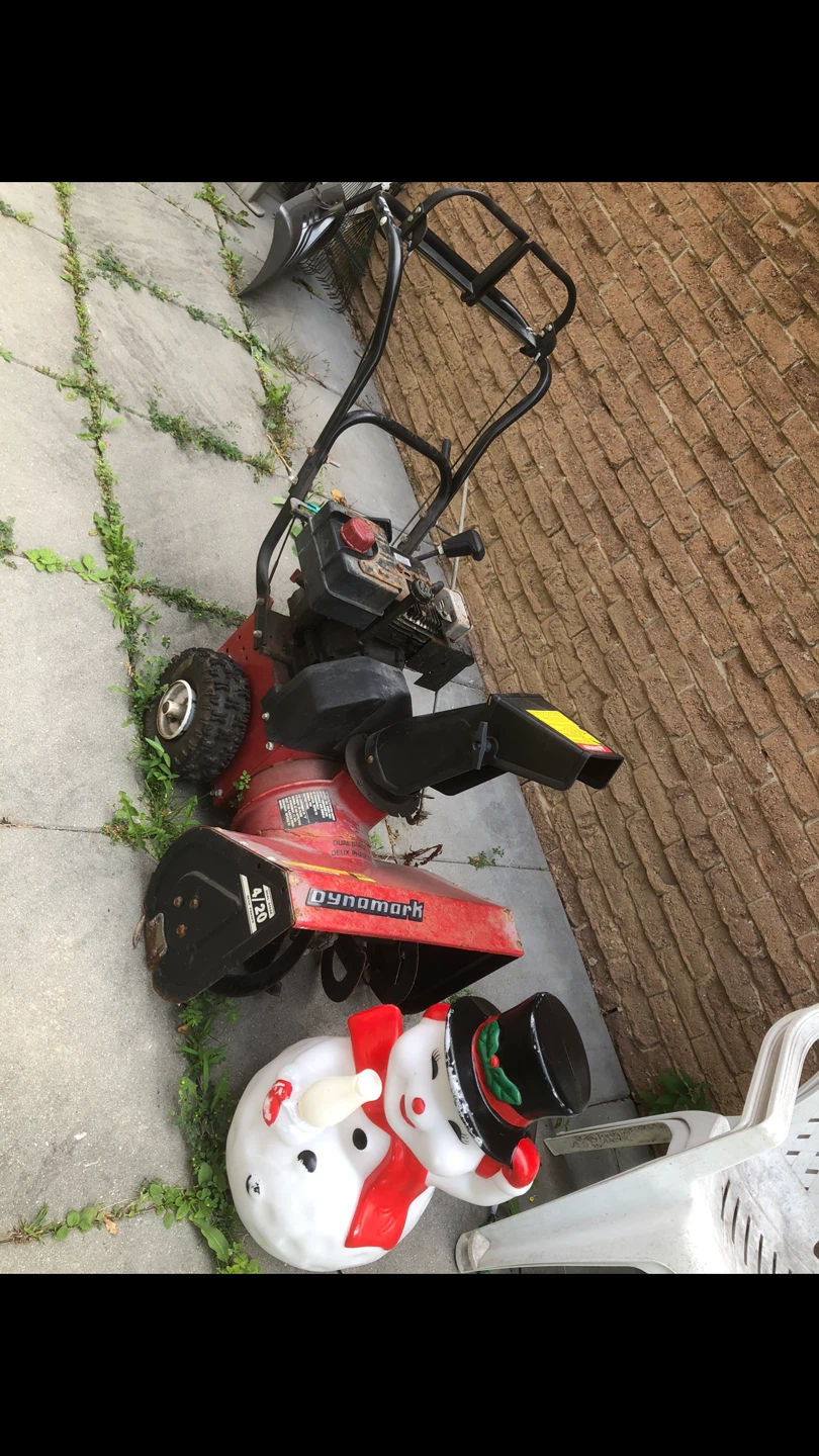 Dynamark Two-Stage Snowblower. As is