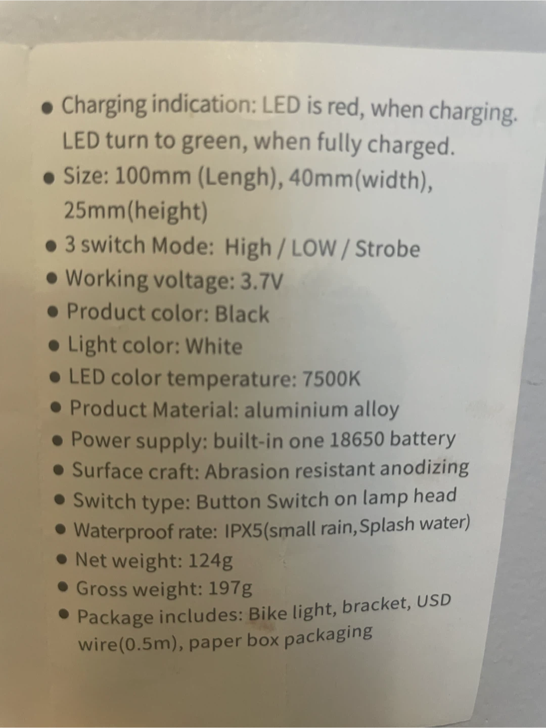 BX2/NX2 Bike Light with USB Charging Cable - photo 3