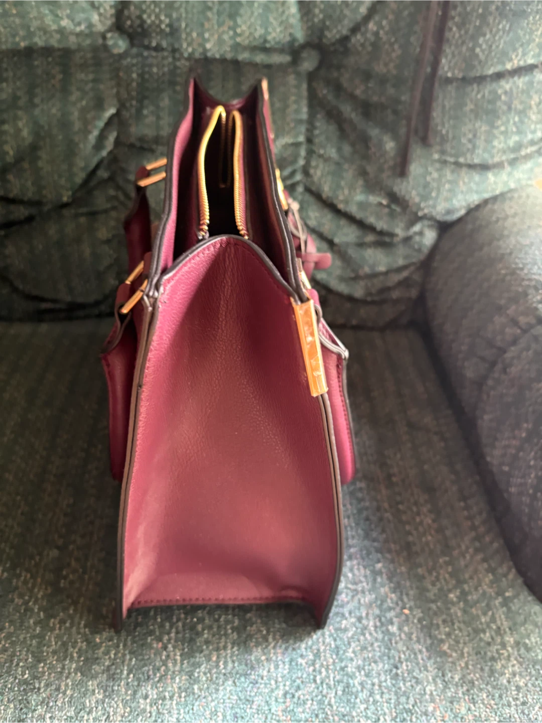 ALDO Burgundy Tote Handbag with Shoulder Strap - photo 3