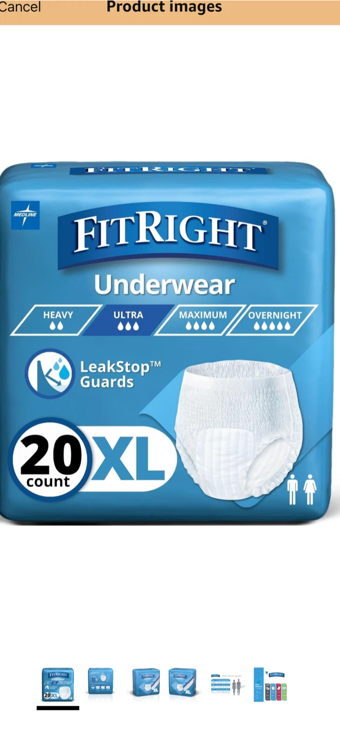 FitRight Underwear XL - 20 Count