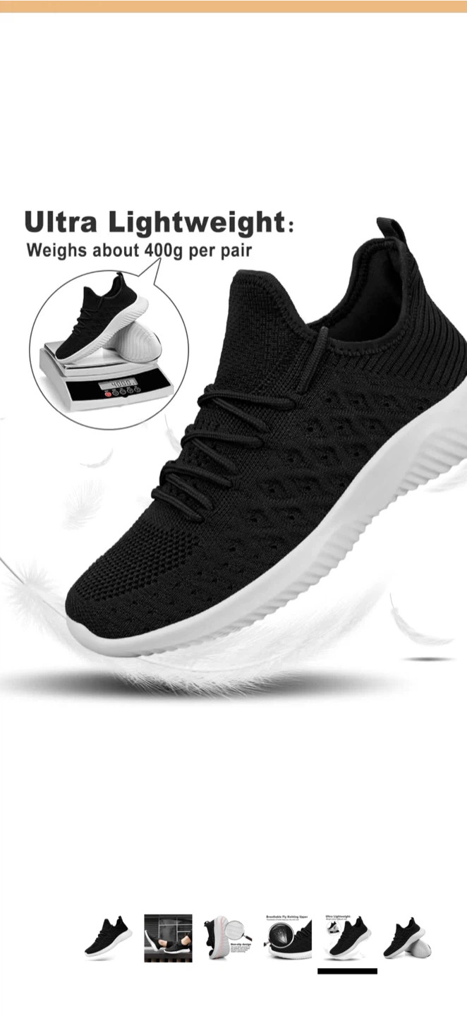 Black Knit Running Shoes - Size 42 - photo 5