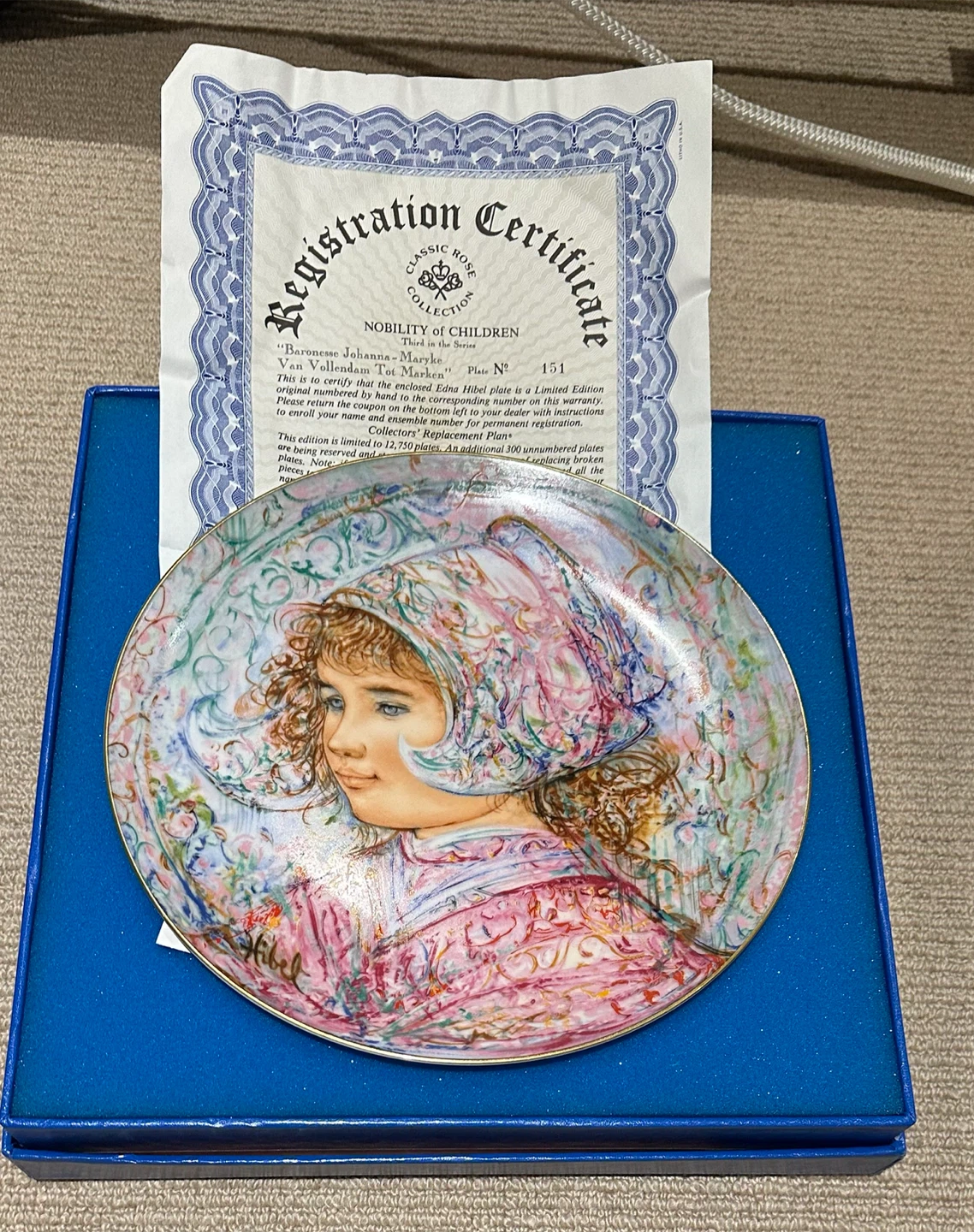 Edna Hibel Nobility of Children Collector Plate Set - photo 5