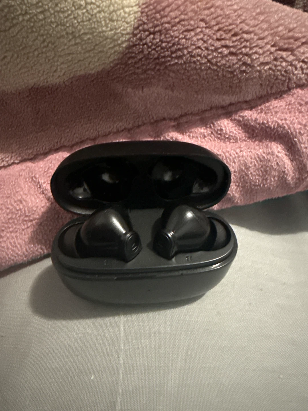 Black Wireless Earbuds with Charging Case
