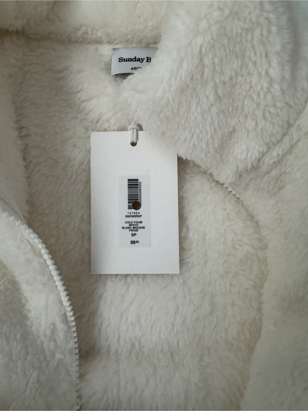 Aritizia Sunday Best Cream Fleece Jacket S/P - photo 3