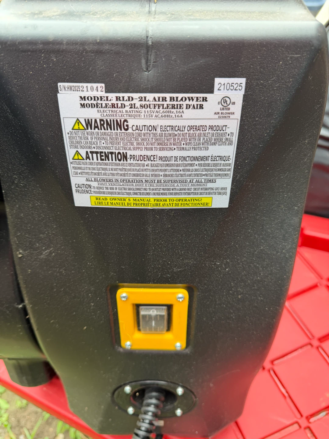 RLD-2L Air Blower - photo 2