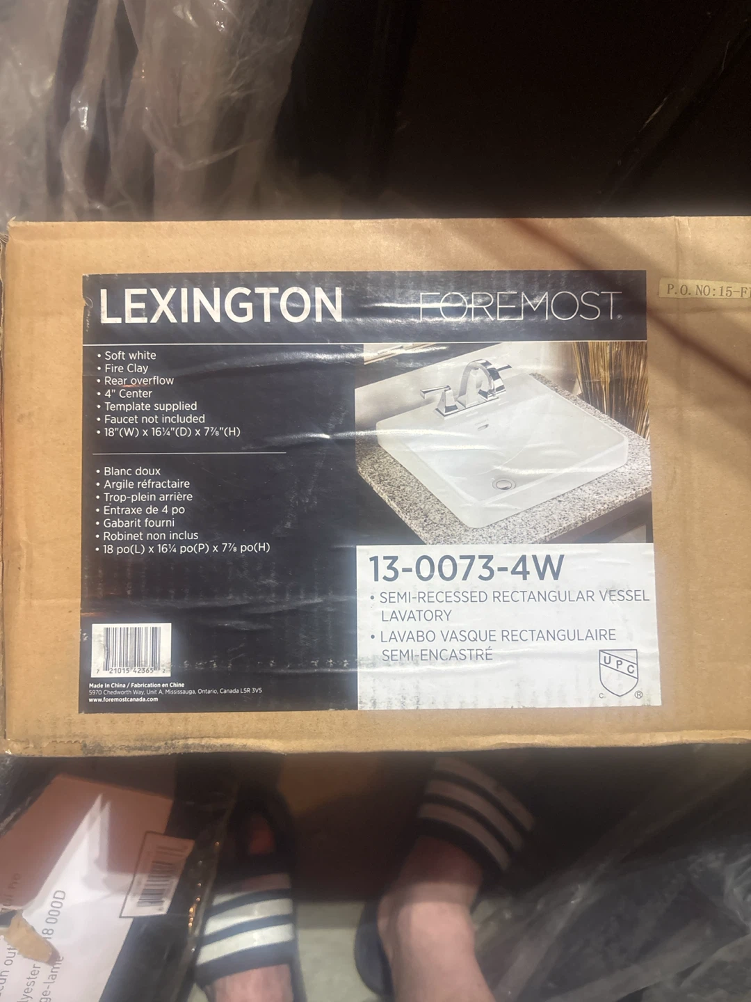 Foremost Lexington Semi-Recessed Vessel Lavatory Sink