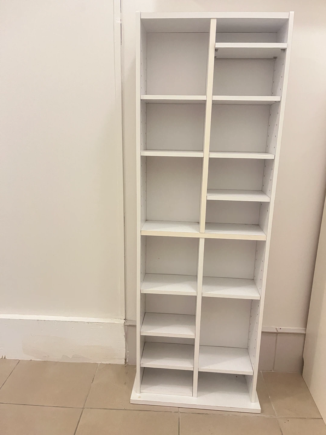 White Tall Shelf Unit - photo 2