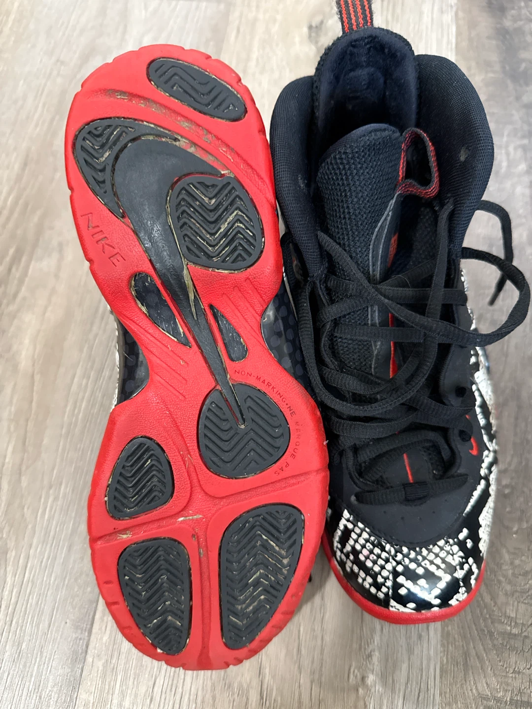 Nike Little Posite One Snake Skin Shoes size 7Y - photo 3