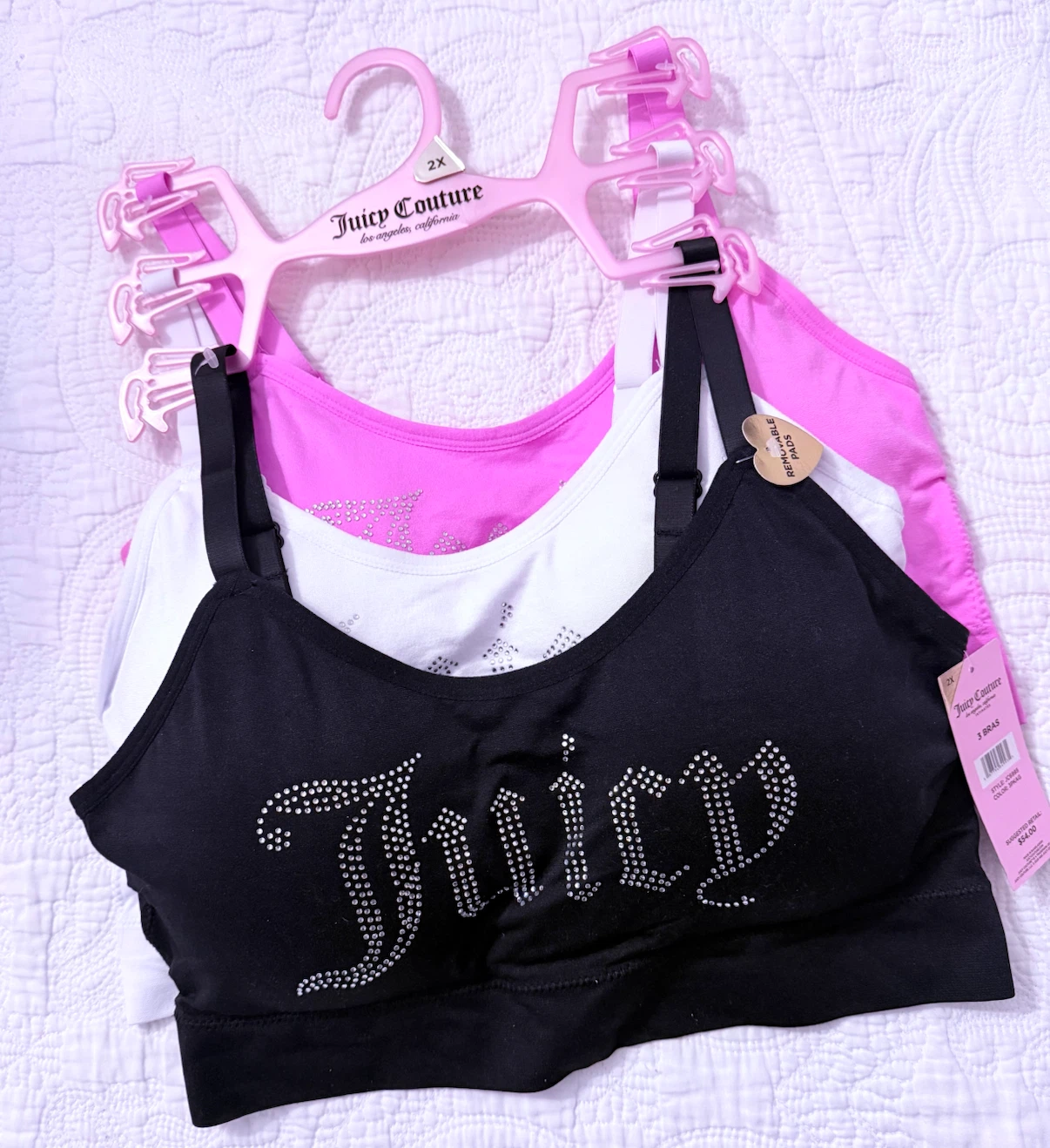 Juicy Couture 3 Pack Sports Bras
