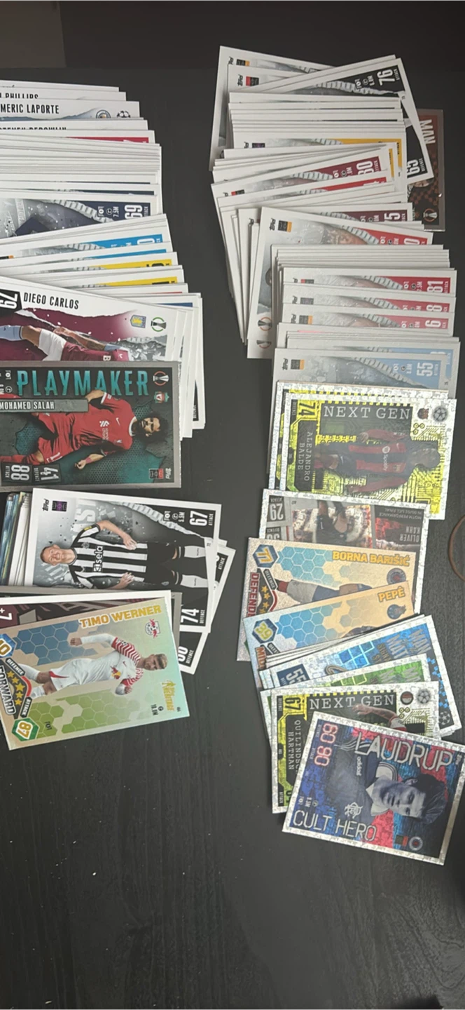 Tops match soccer cards collection