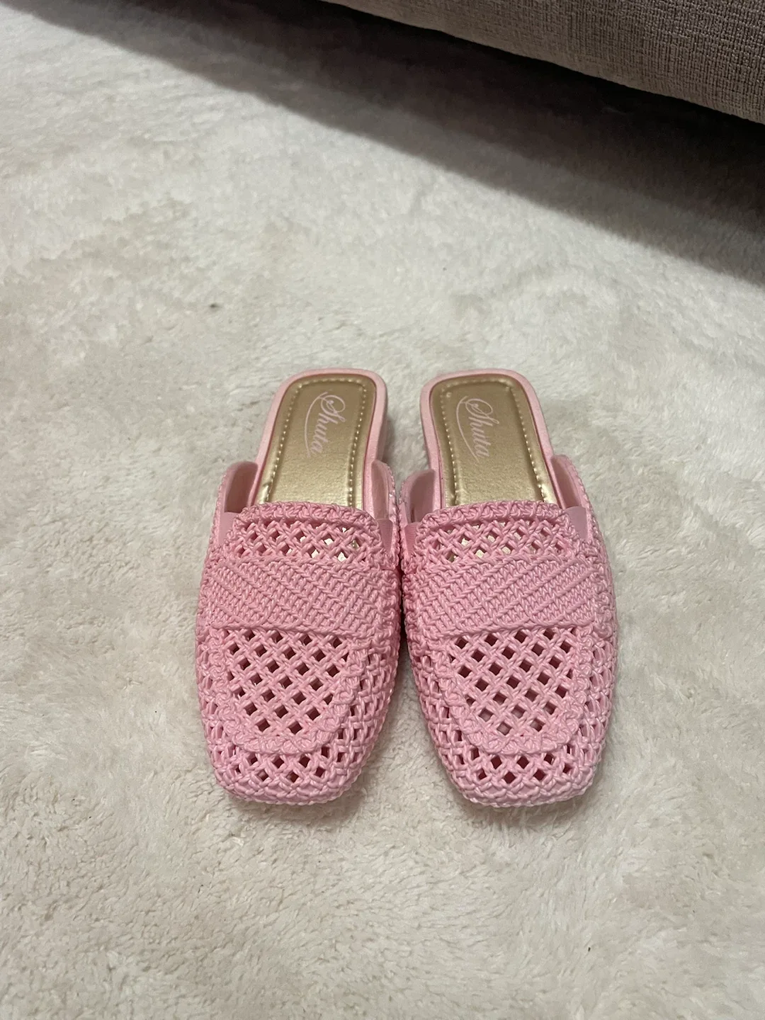 Kids Pink Mules Slip-on Flats