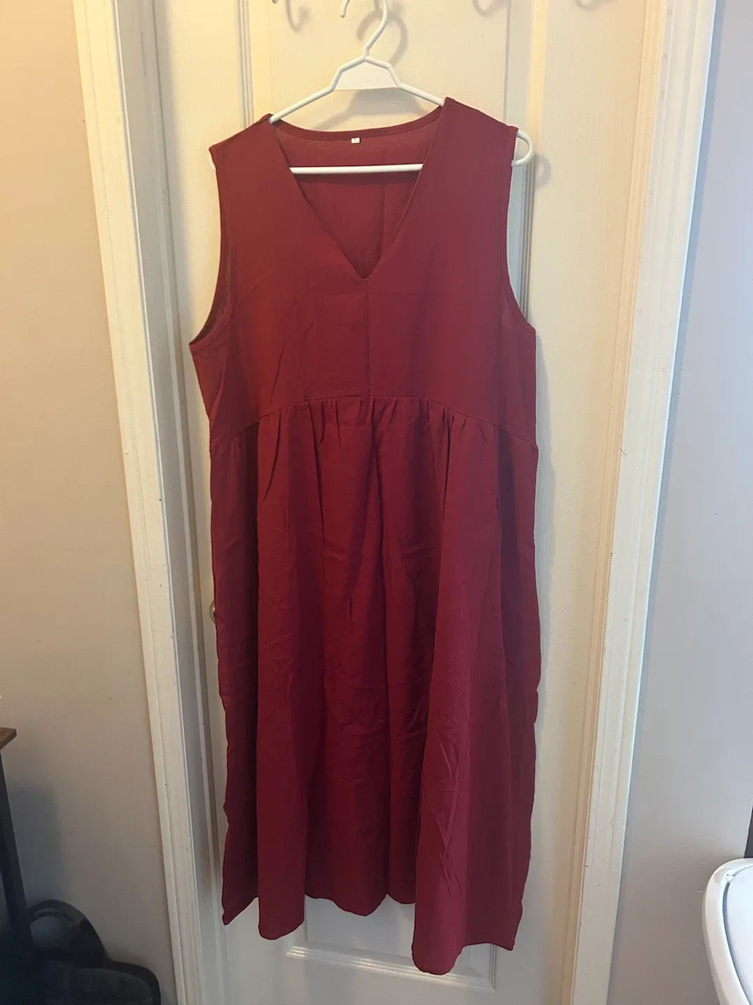 Women's Sleeveless V-Neck Babydoll Dress