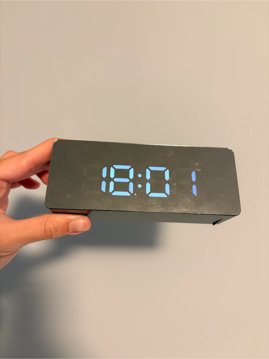 Digital Alarm Clock Mirror Display