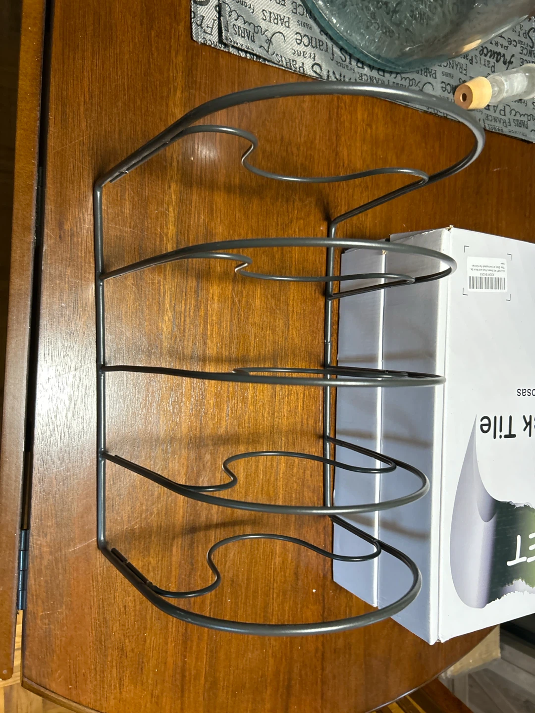 Grey Metal Pot Rack Organizer