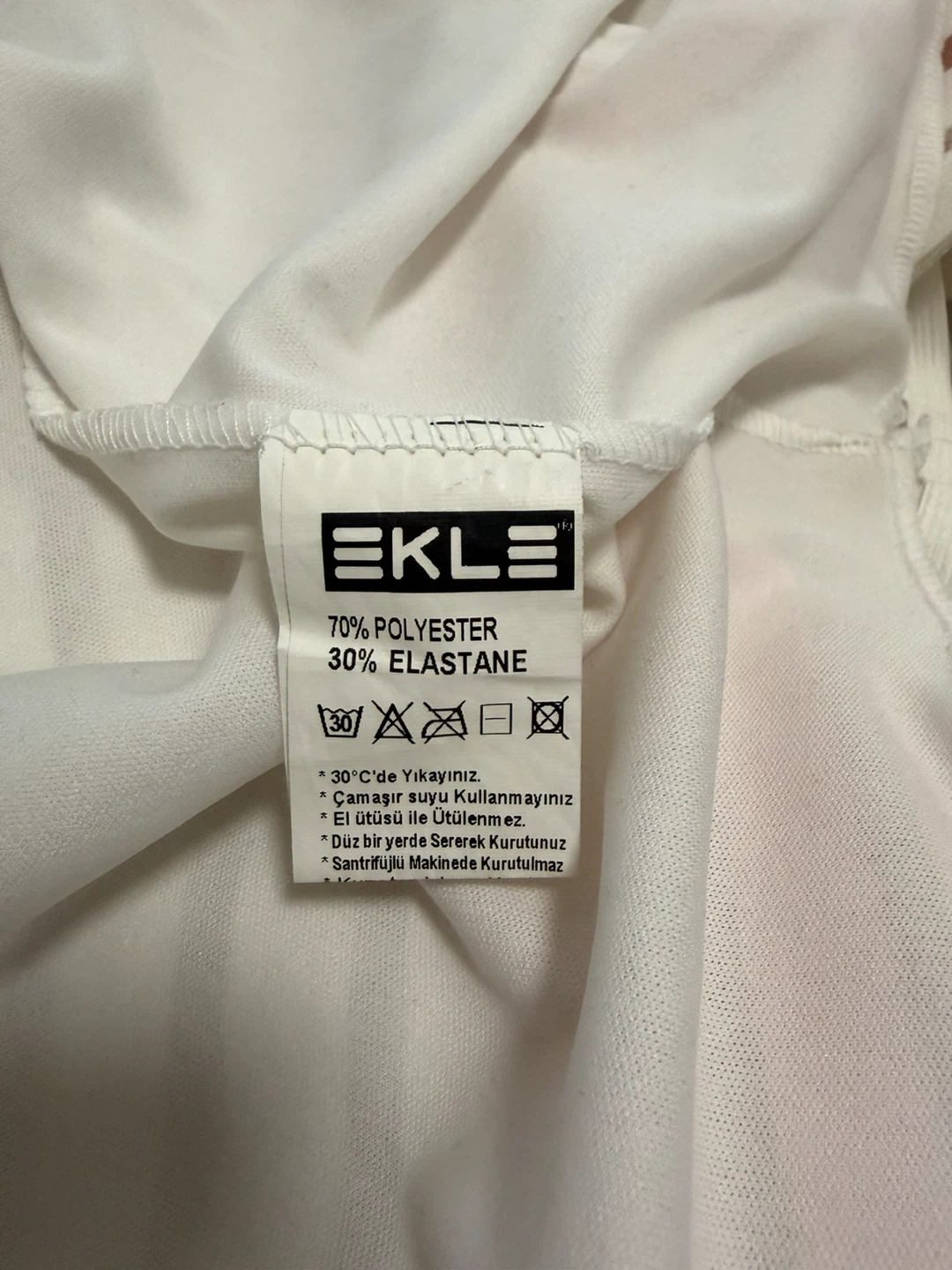 EKLE White and Pink Striped Dress - Size Medium - photo 2