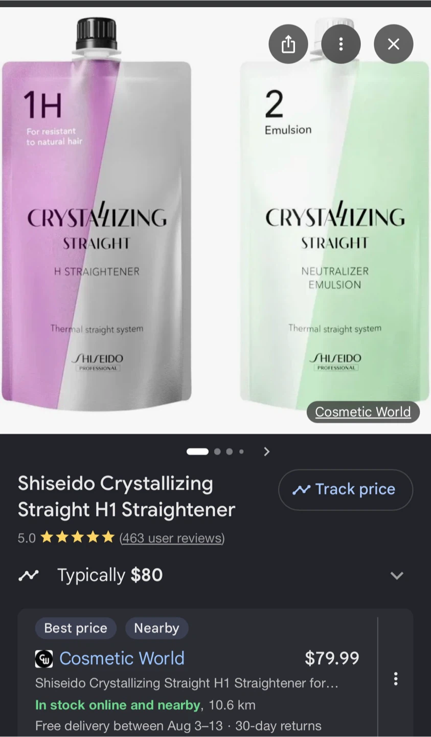 NEW -Shiseido Crystallizing Straight H1 + H2 Set - photo 3