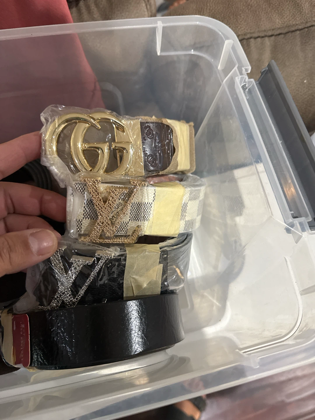 Gucci, Louis Vuitton Belts