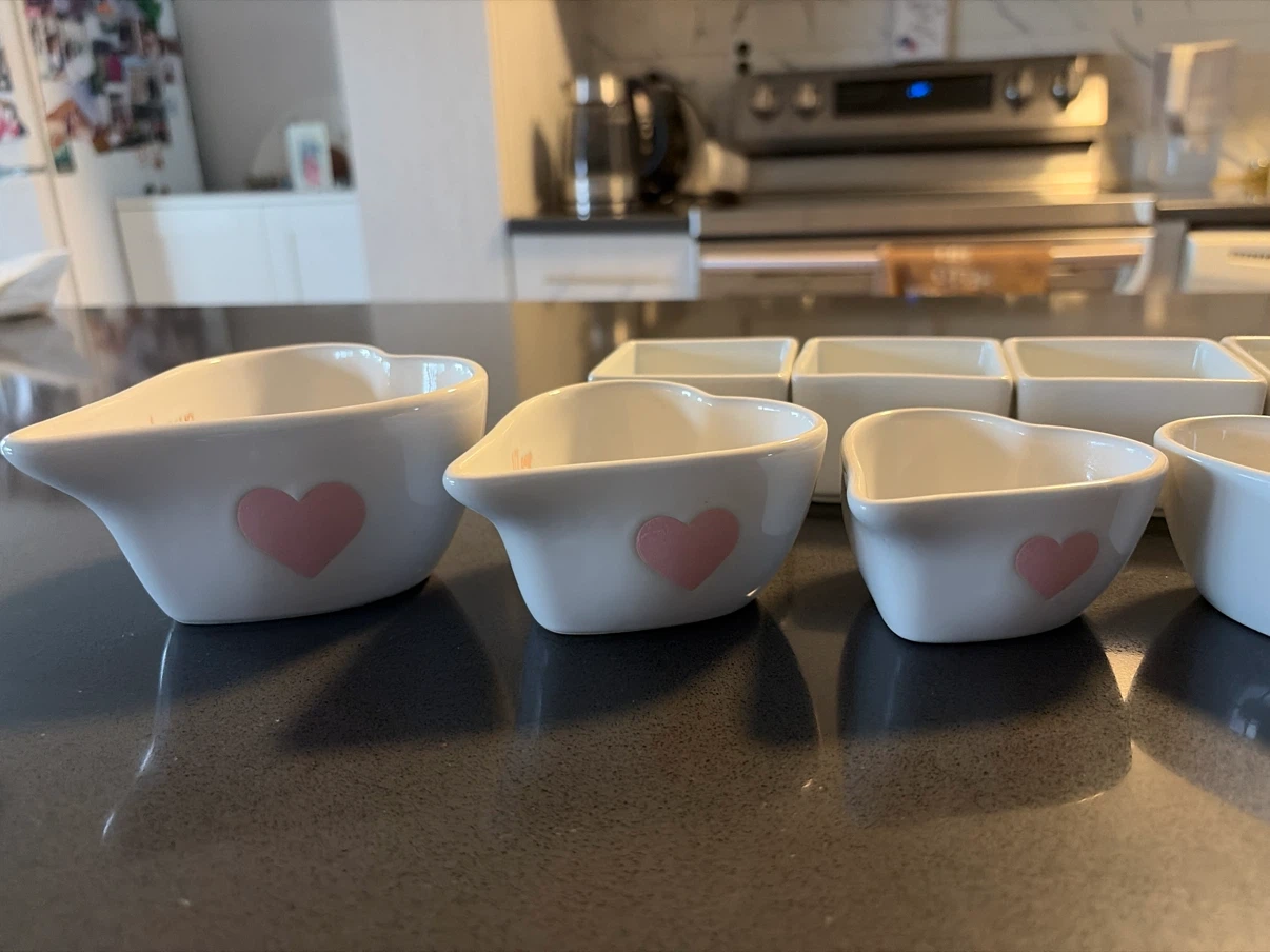 Set of White Heart and Square sauce bowl - photo 2