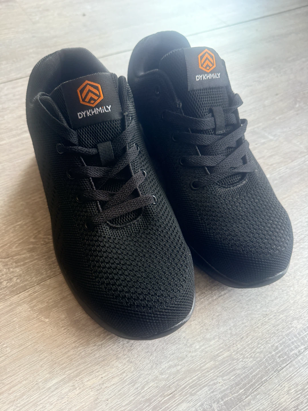 Brand New DYKHMILY Black STEEEL TOE sneakers