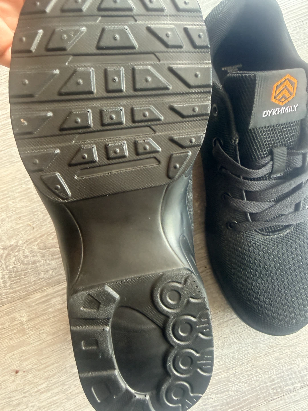 Brand New DYKHMILY Black STEEEL TOE sneakers - photo 3