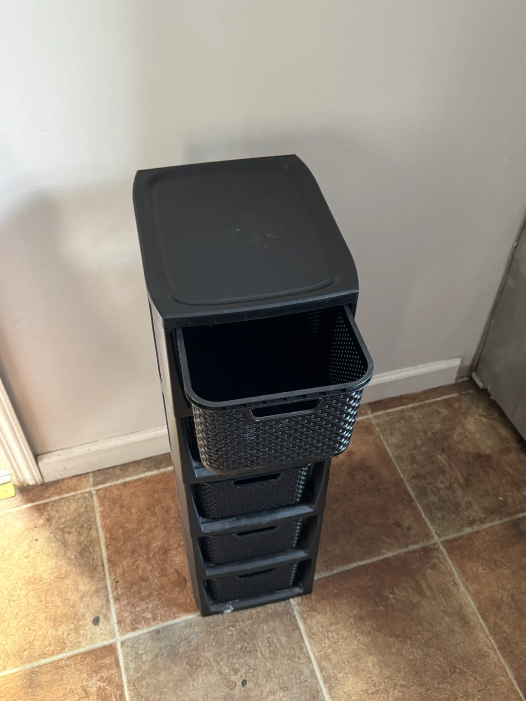 Black 5-Drawer Storage Unit - photo 2