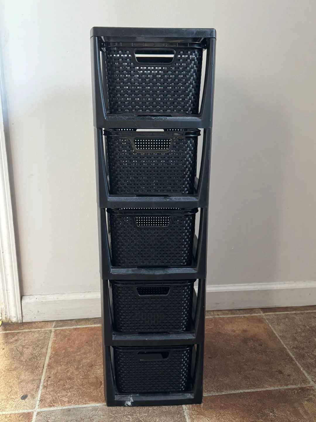 Black 5-Drawer Storage Unit - photo 3