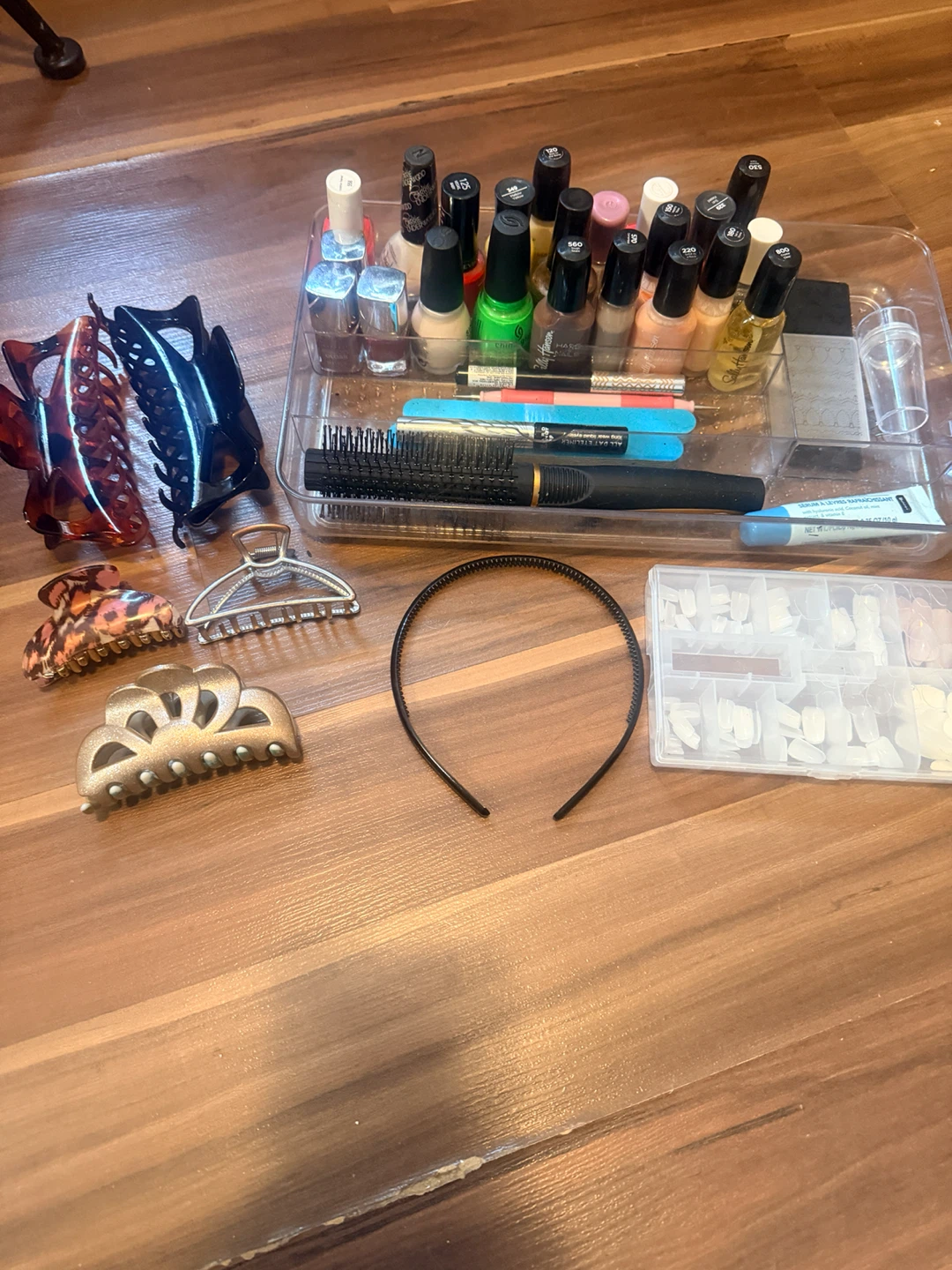 Assorted Hair Accessories & Nail Polish Lot
