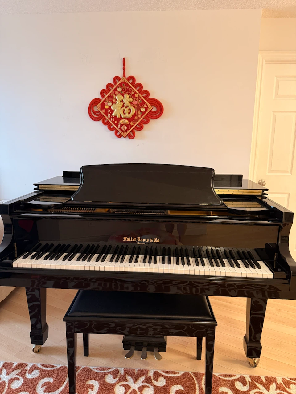 like NEW Hallet, Davis & Co. polished ebony baby grand piano - photo 4