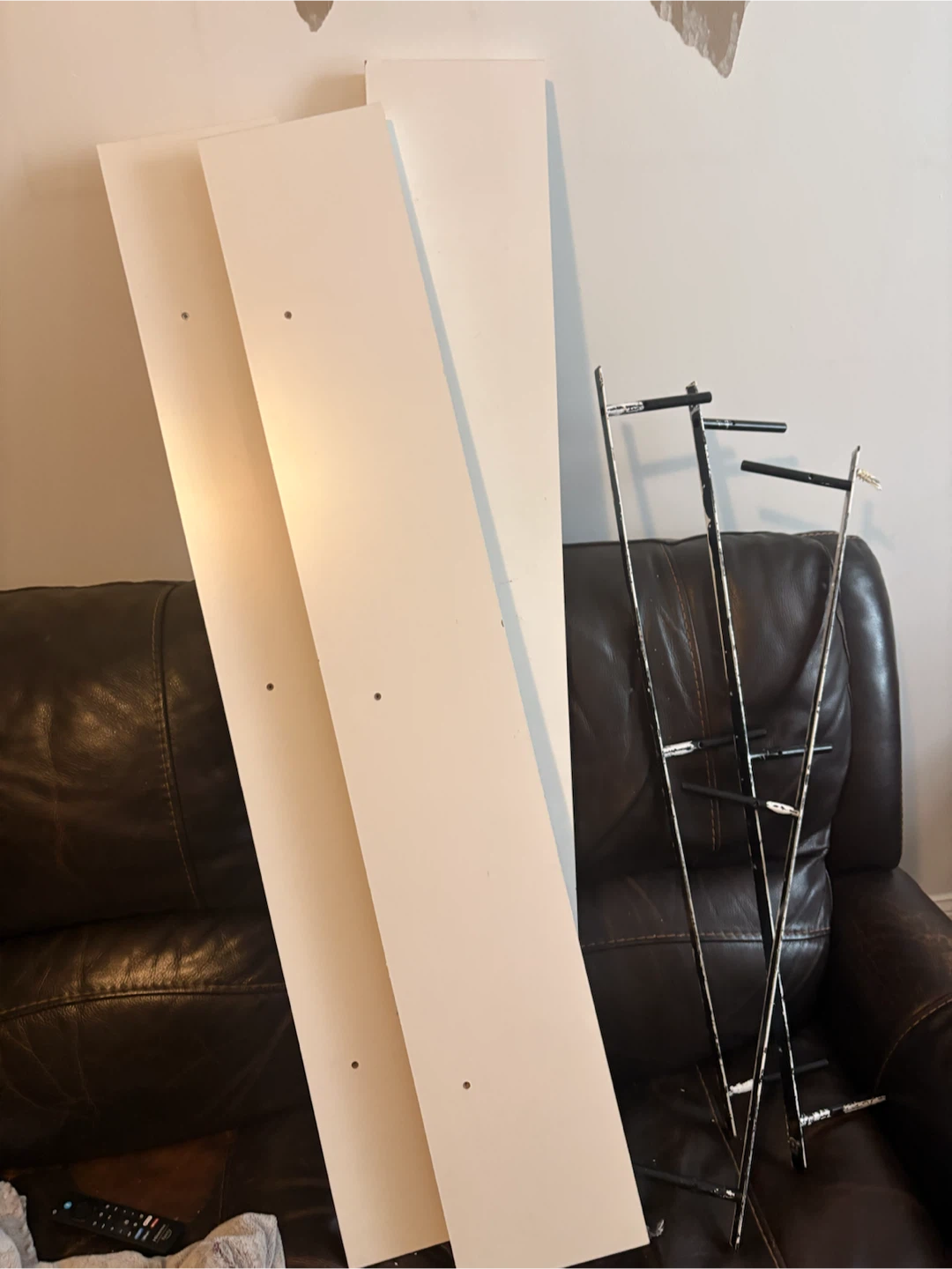 3 shelves for the wall. They are 4 feet long and 8 inches wide - photo 2