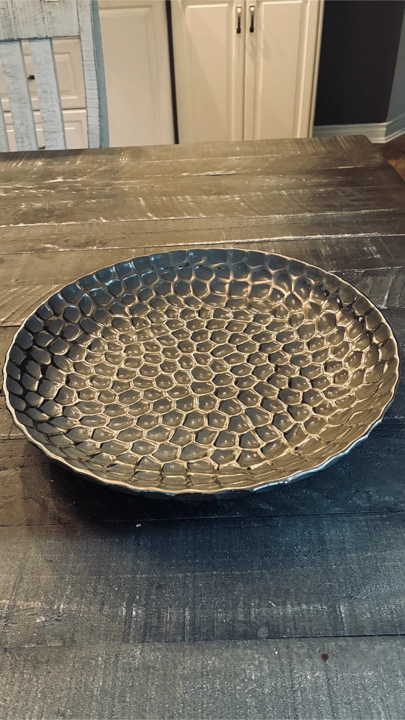 Gorgeous 13” in diameter silver decorative serving bowl