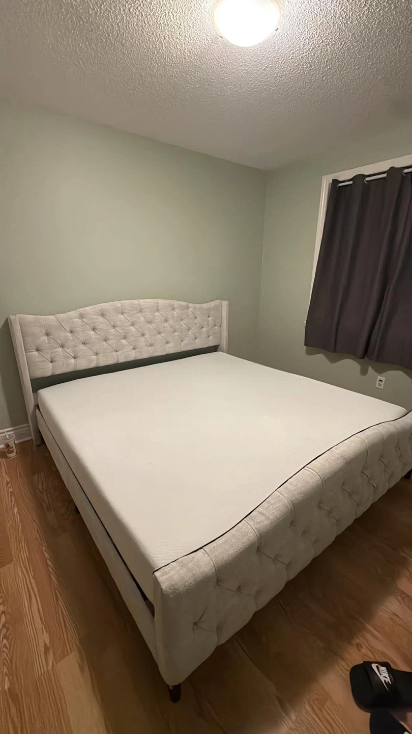 Tufted Upholstered Bed Frame (brand new in box)