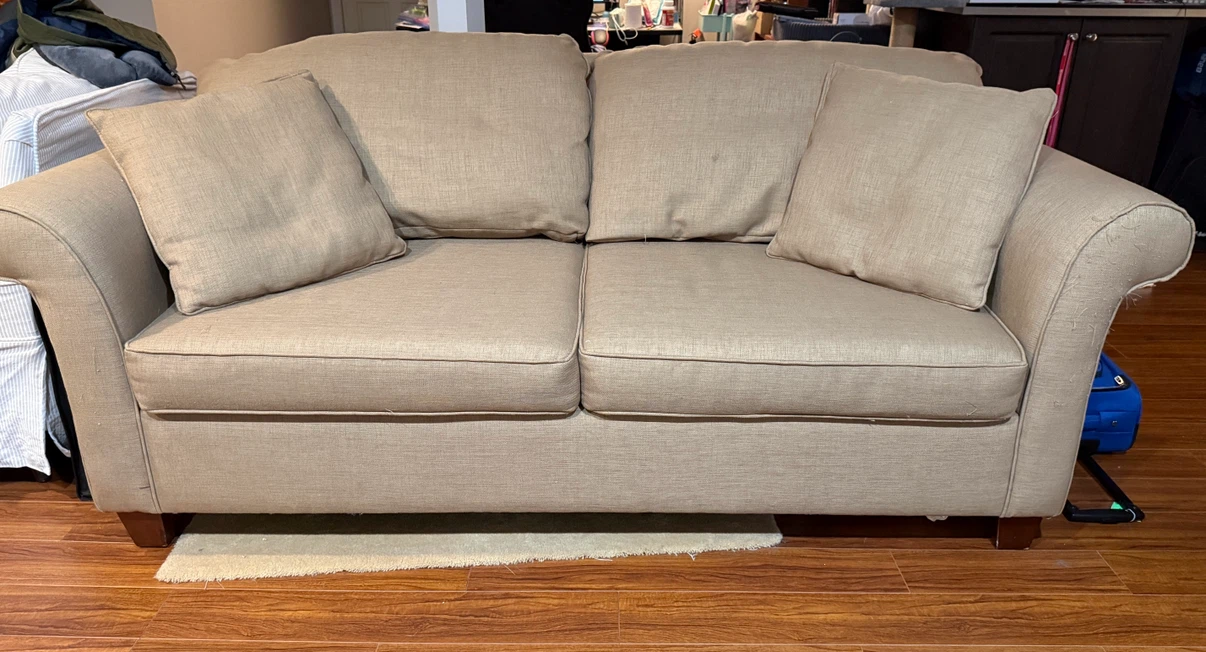 Beige Loveseat Sofa - photo 2