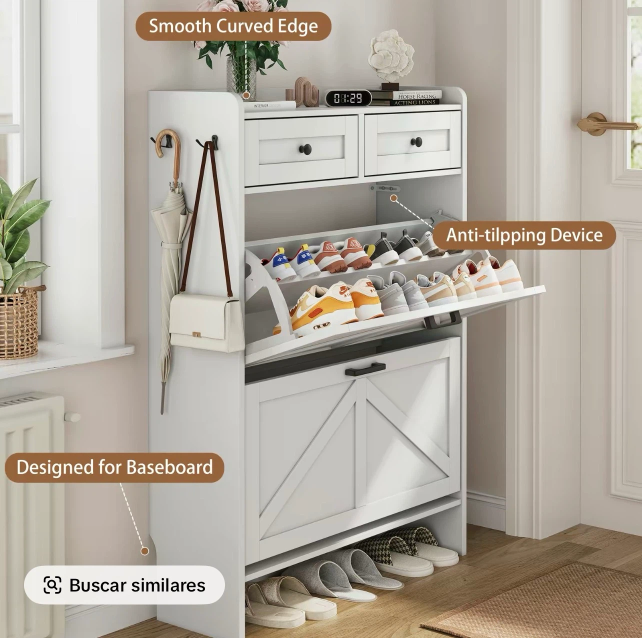 Shoe Storage Cabinet for Entryway - photo 3