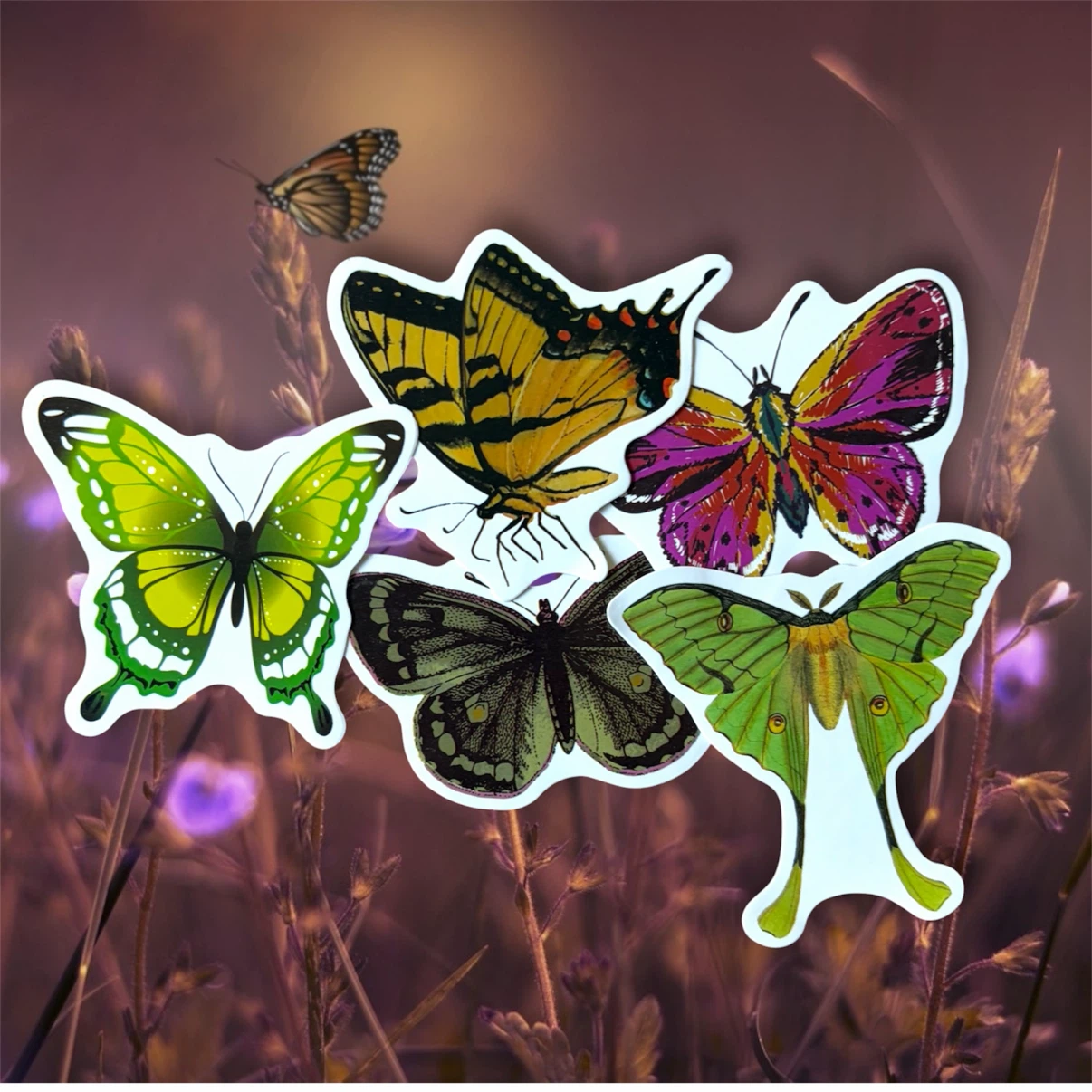 Butterfly Stickers - Set of 5