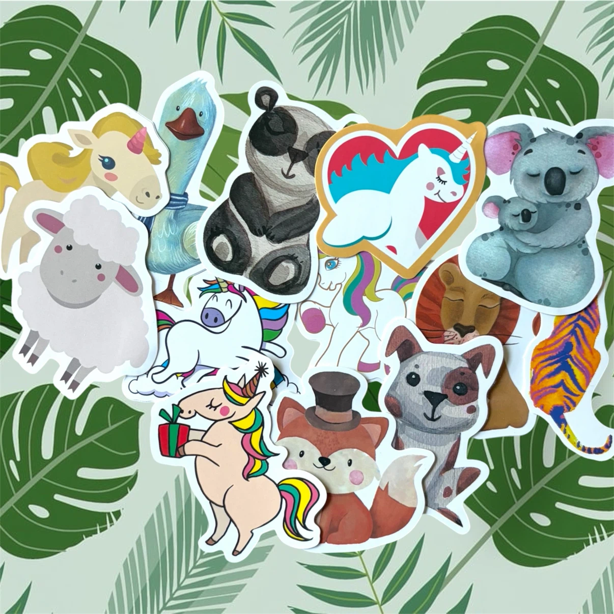 Cute Animal Stickers Pack - Unicorns, Foxes , Koalas & More!