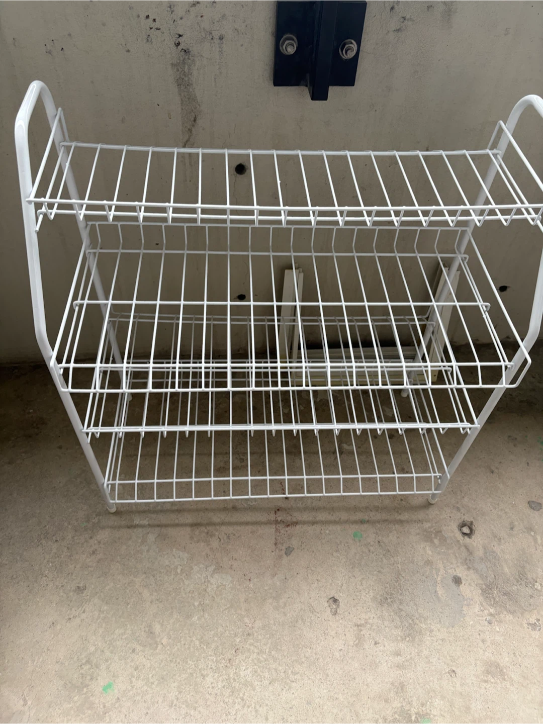 White 3-Tier Wire Shoe Rack - photo 2
