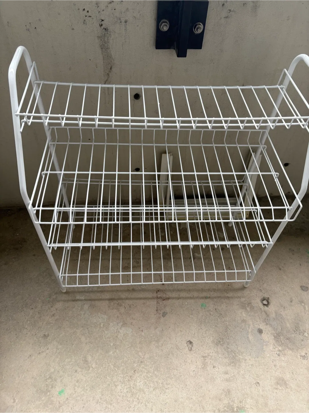 White 3-Tier Wire Shoe Rack - photo 2