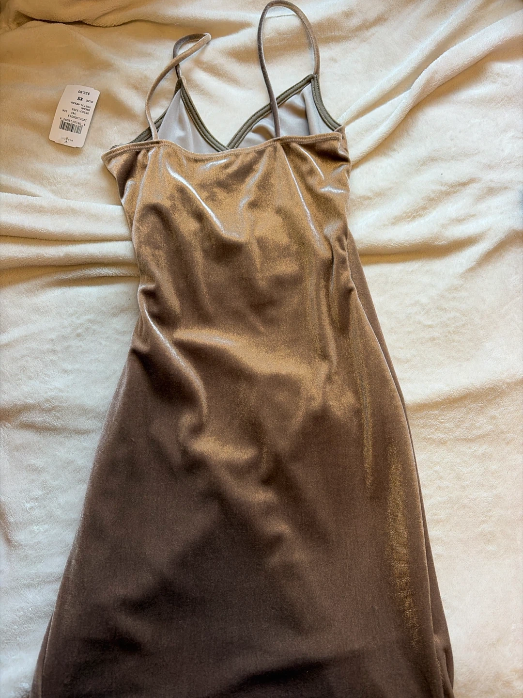 Windsor Velvet Ruched Mini Dress - Brown XS - photo 3