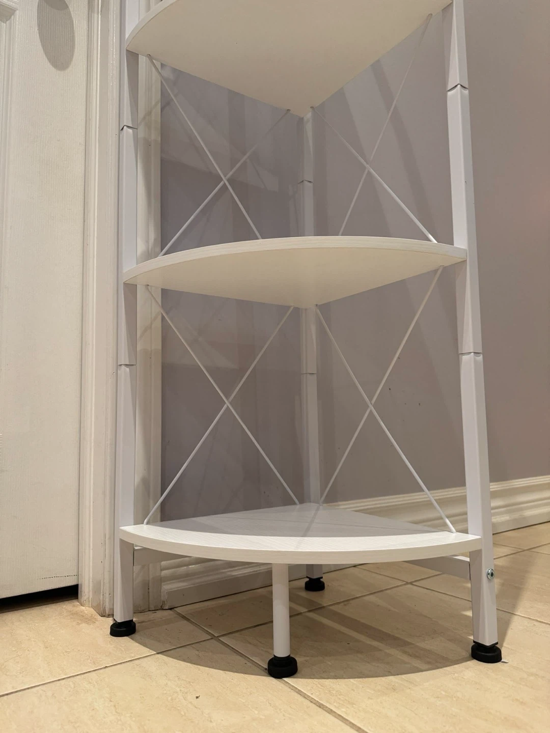 White 5-Tier Corner Shelf Unit - photo 5
