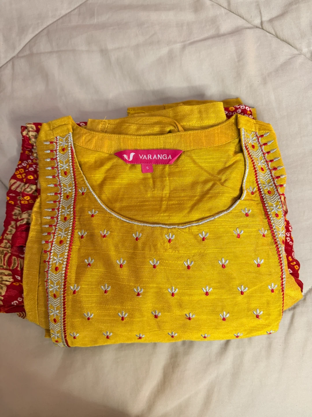 Varanga Yellow Kurta and Pants Set - photo 2