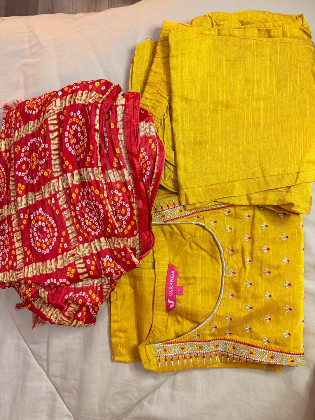 Varanga Yellow Kurta and Pants Set - photo 3
