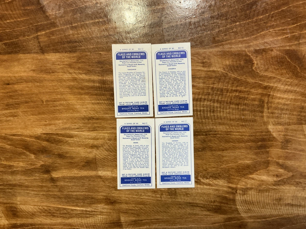 4. 1967 Brooke Bond Tea FLAGS & EMBLEMS of THE WORLD Cards - photo 4
