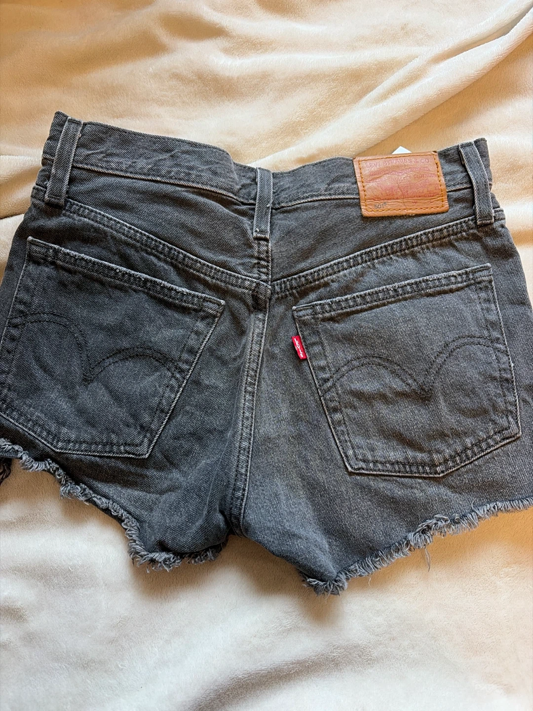 Levi's 501 Denim Shorts Women's Size 24 Black - photo 2