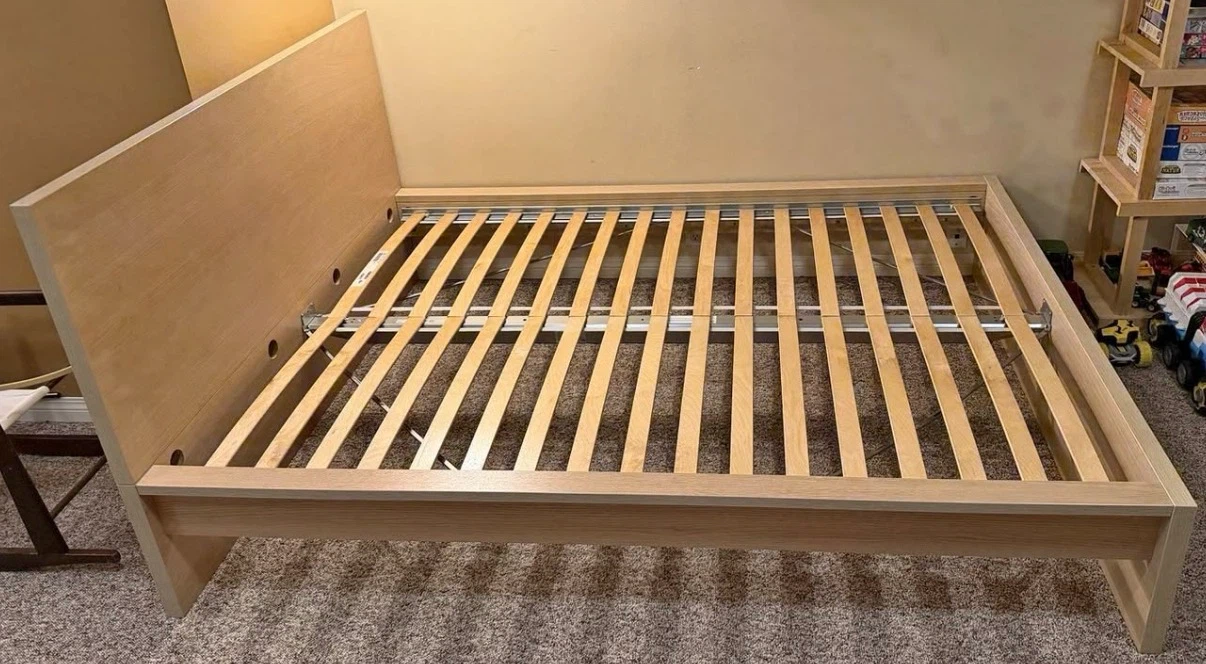 IKEA Queen bed frame in oak colour - photo 2